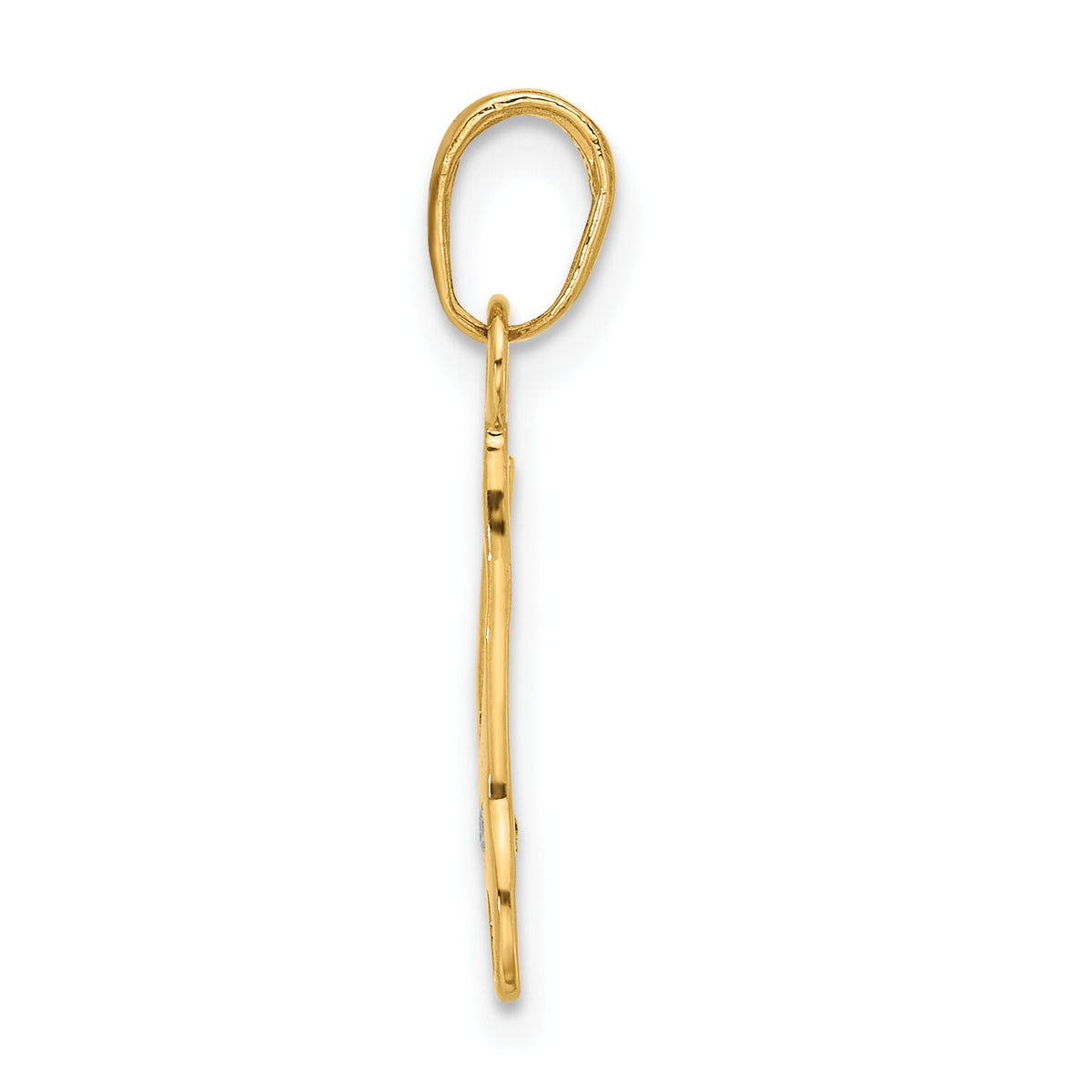 14k and White Rhodium D/C 3D Pliers Pendant-C4927