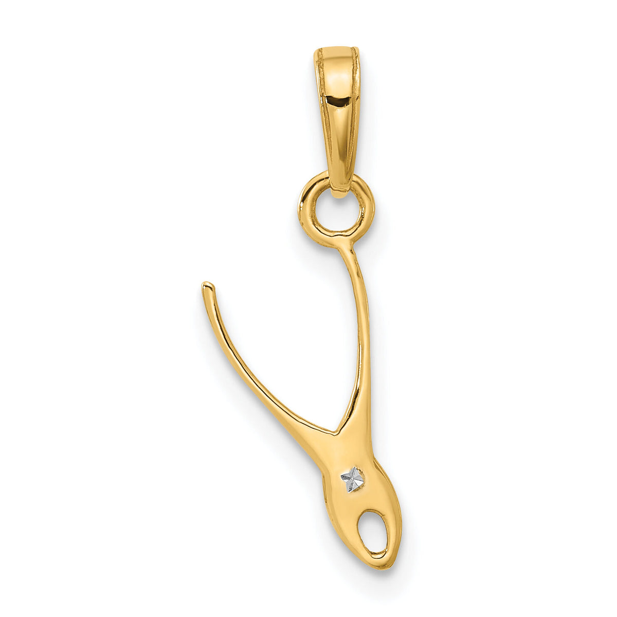 14k and White Rhodium D/C 3D Pliers Pendant-C4927