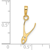14k and White Rhodium D/C 3D Pliers Pendant-C4927
