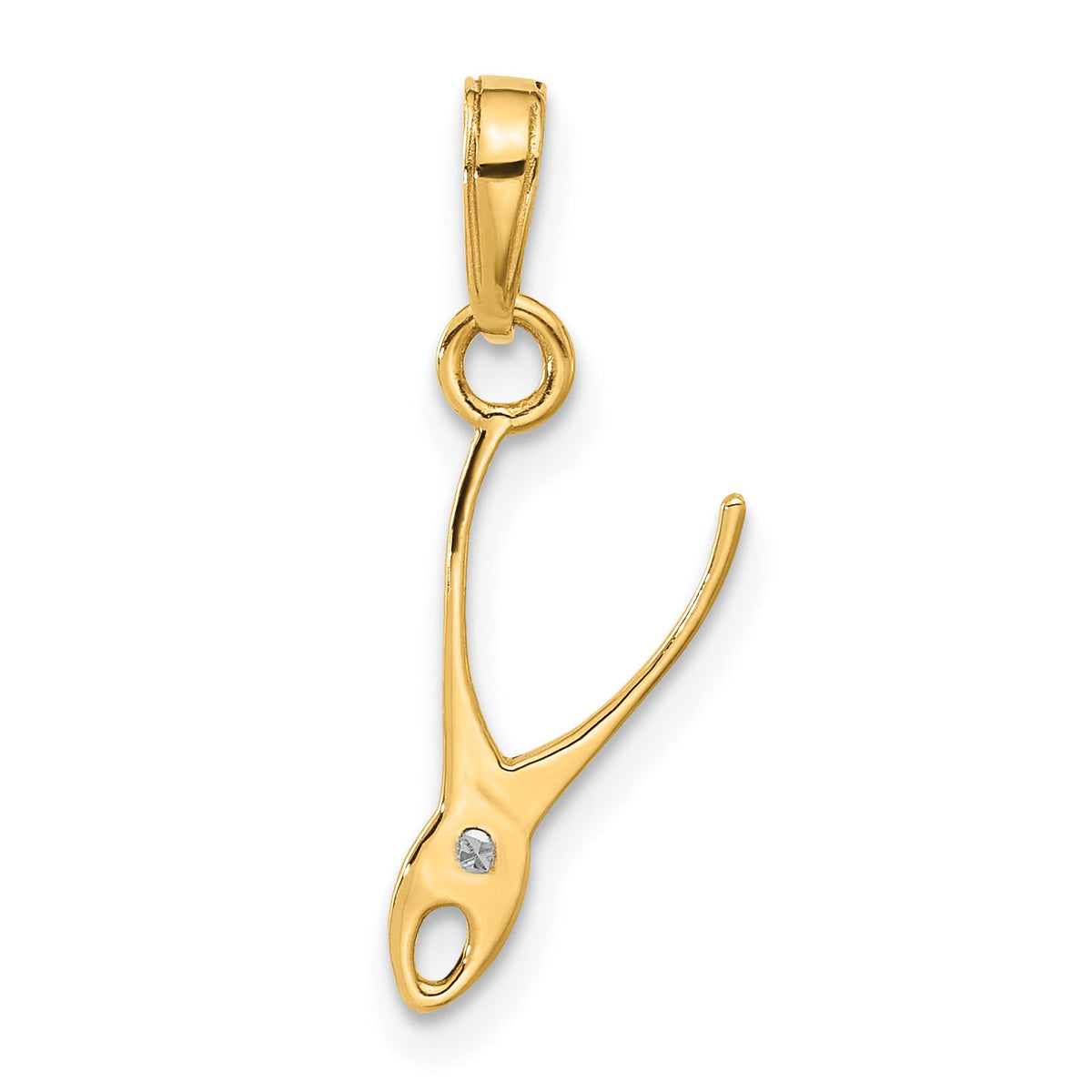 14k and White Rhodium D/C 3D Pliers Pendant-C4927