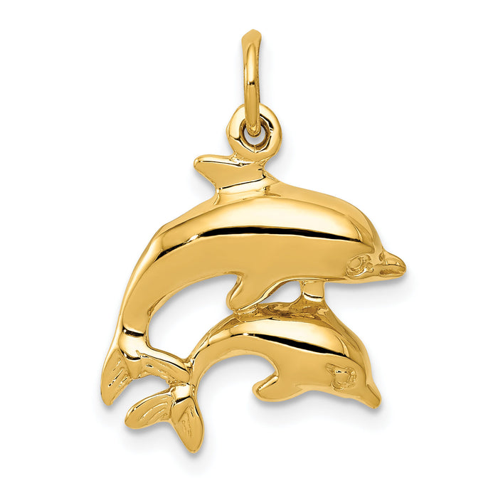 14k Dolphin Charm-C493