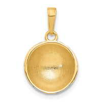 14K and White Rhodium D/C Soccer Ball Pendant-C4932