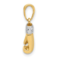 14k and White Rhodium D/C Boxing Glove Pendant-C4935