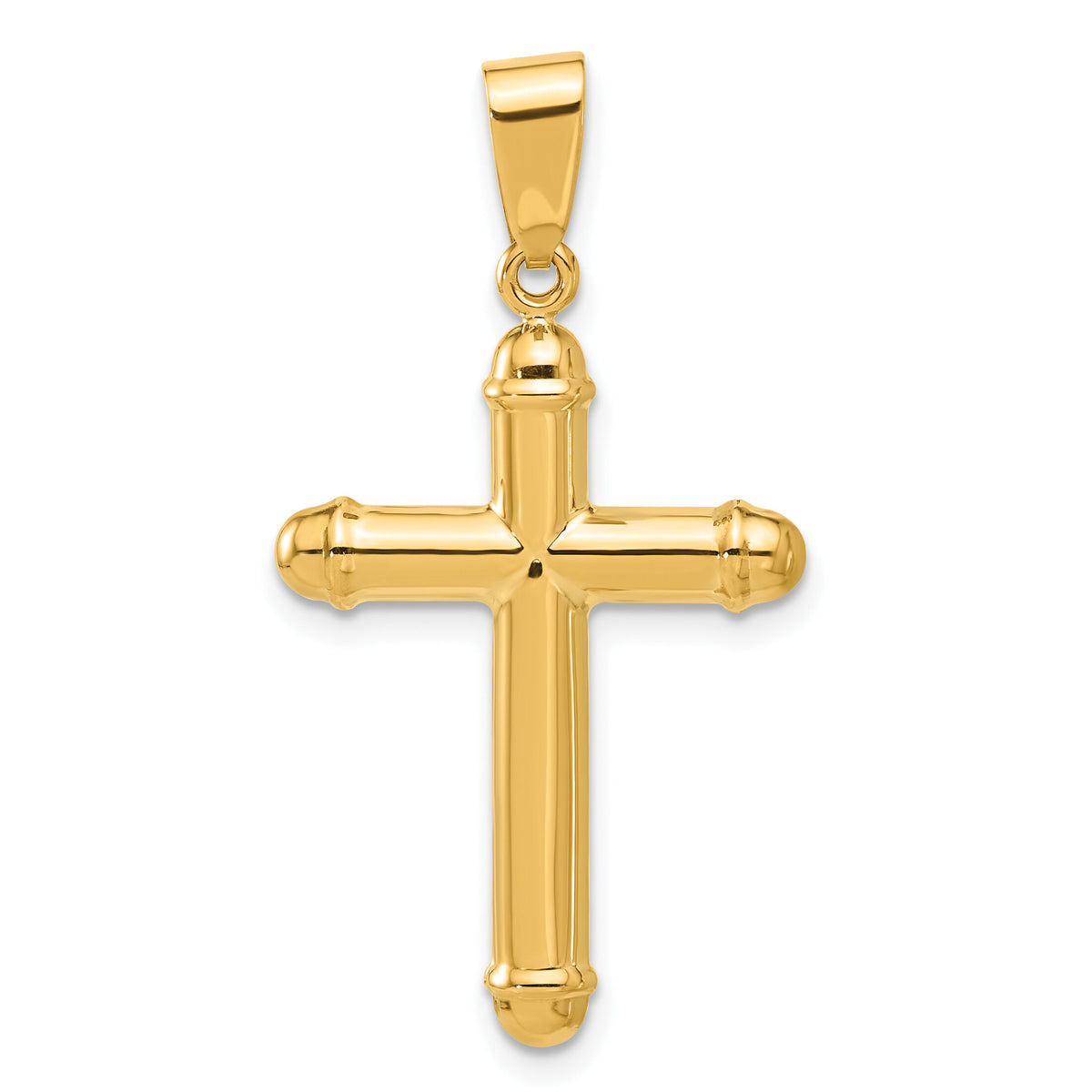 14K Polished Cross Pendant-C4939