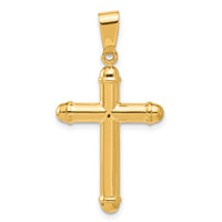 14K Polished Cross Pendant-C4939