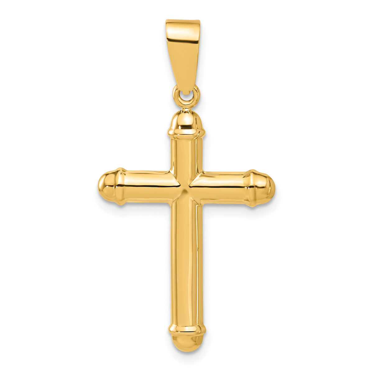 14K Polished Cross Pendant-C4939