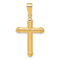 14K Polished Cross Pendant-C4939