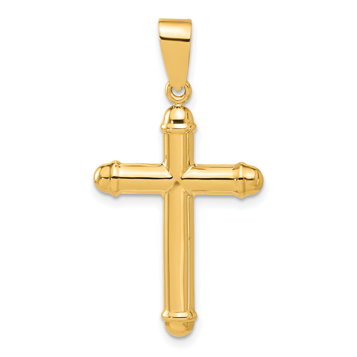 14K Polished Cross Pendant-C4939
