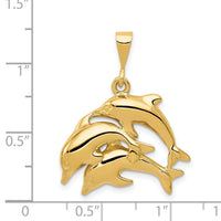 14k Dolphin Charm-C494