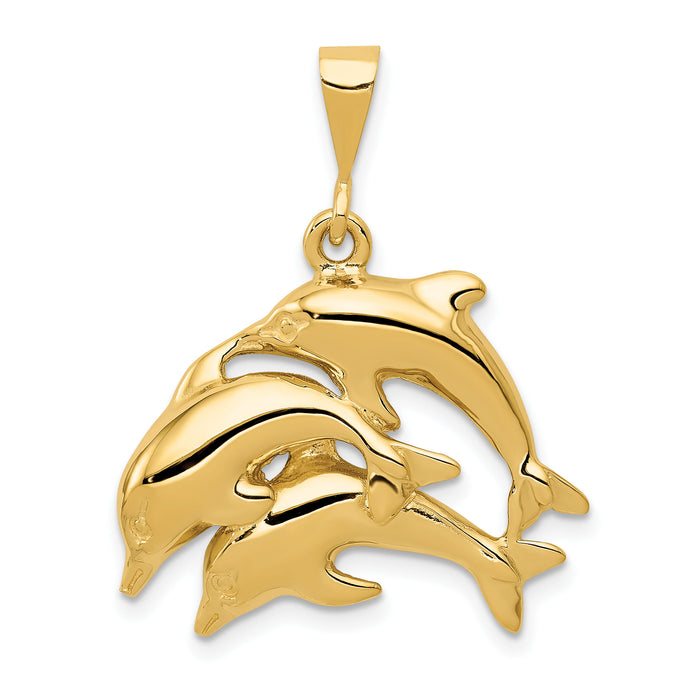 14k Dolphin Charm-C494