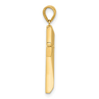 14K Polished Cross Pendant-C4942