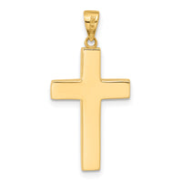 14K Polished Cross Pendant-C4942