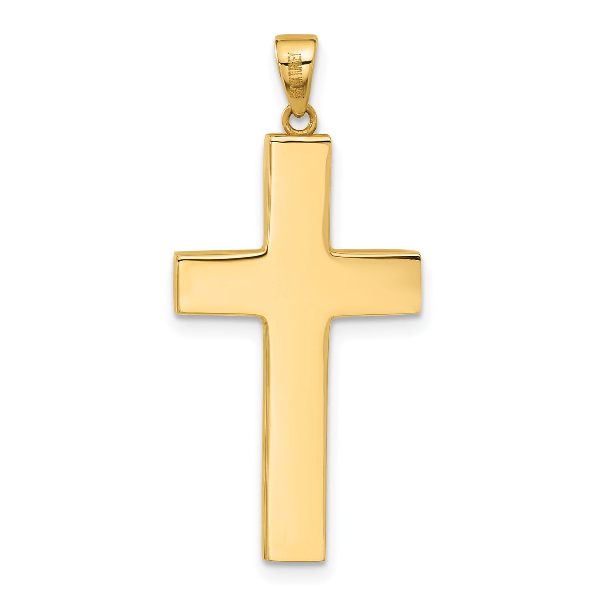 14K Polished Cross Pendant-C4943