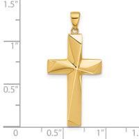 14K Polished Cross Pendant-C4943
