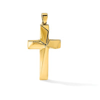 14K Polished Cross Pendant-C4943