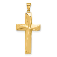 14K Polished Cross Pendant-C4943
