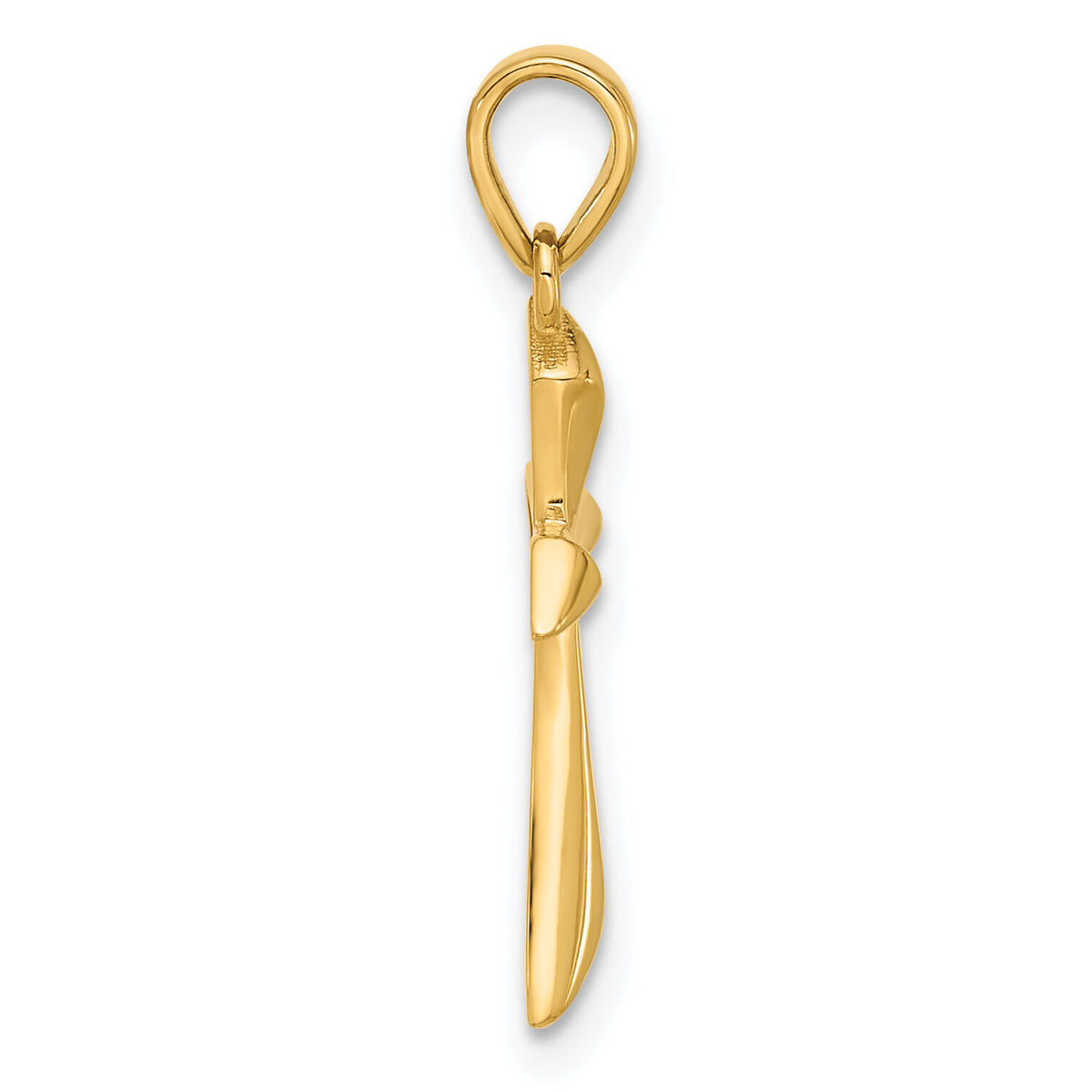 14K Polished Cross Pendant-C4945