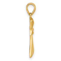 14K Polished Cross Pendant-C4945