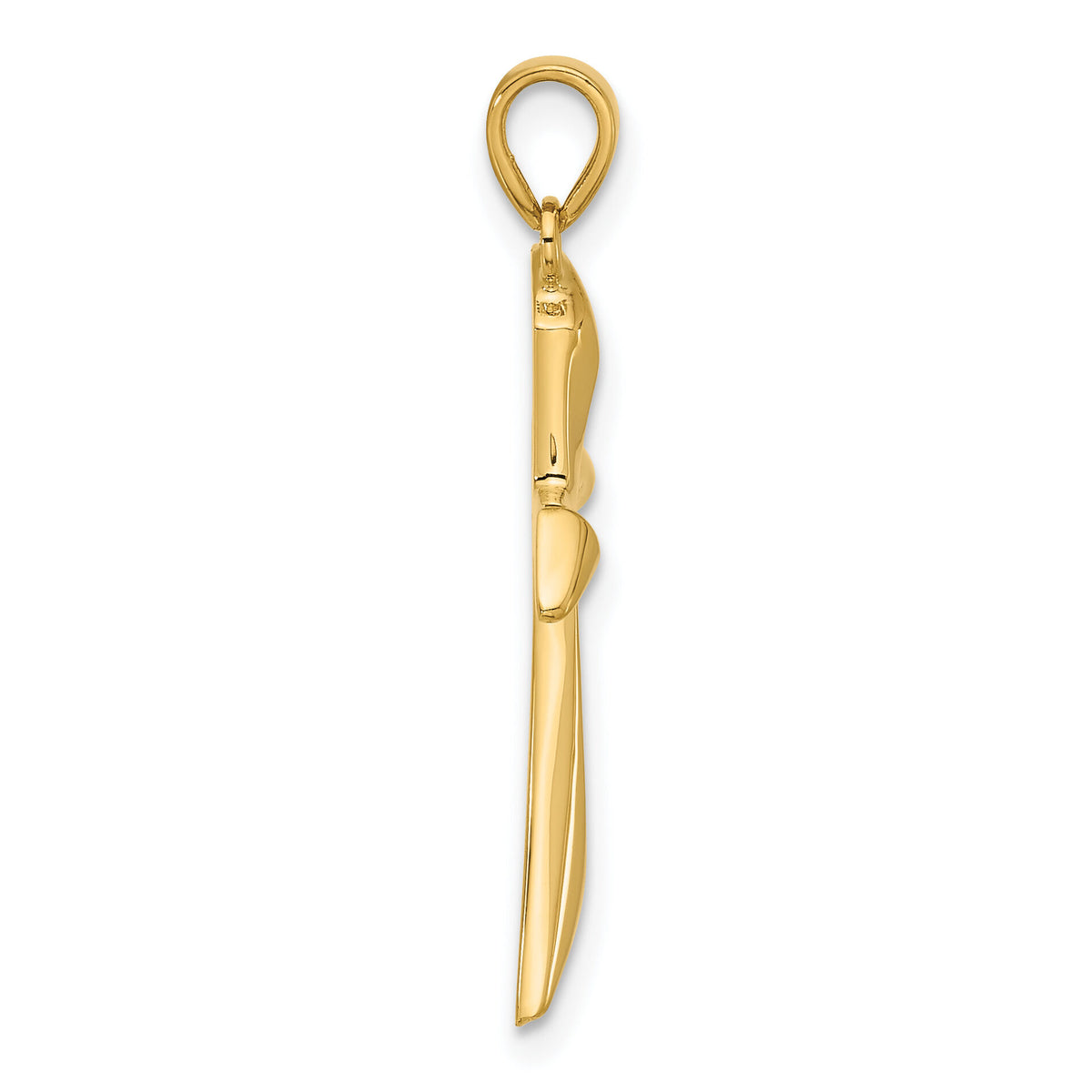 14K Polished Cross Pendant-C4946