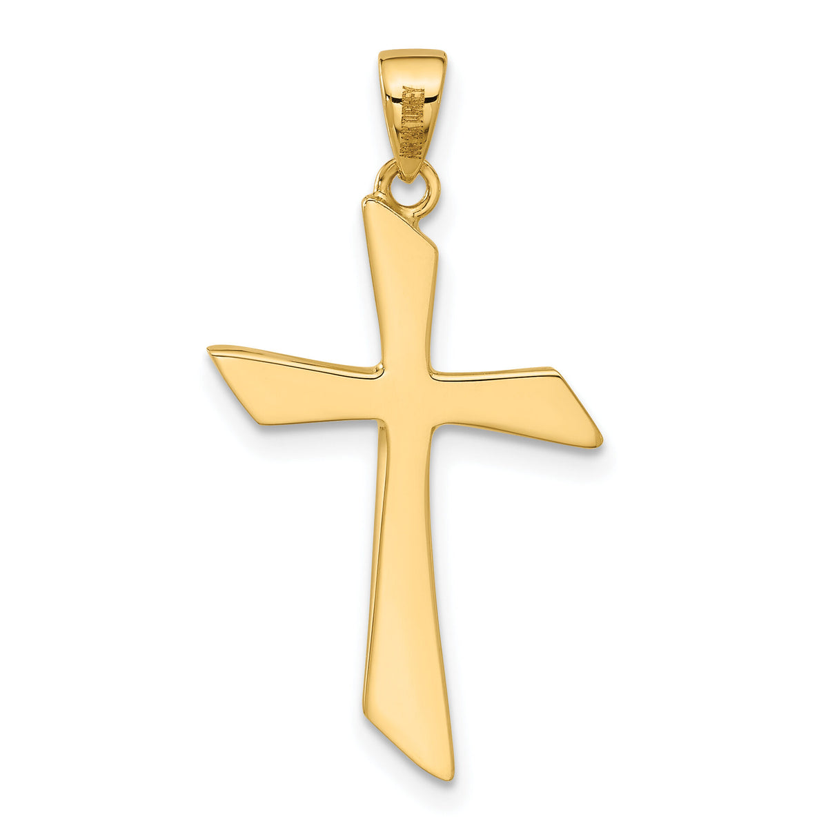 14K Polished Cross Pendant-C4946
