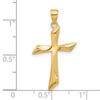 14K Polished Cross Pendant-C4946