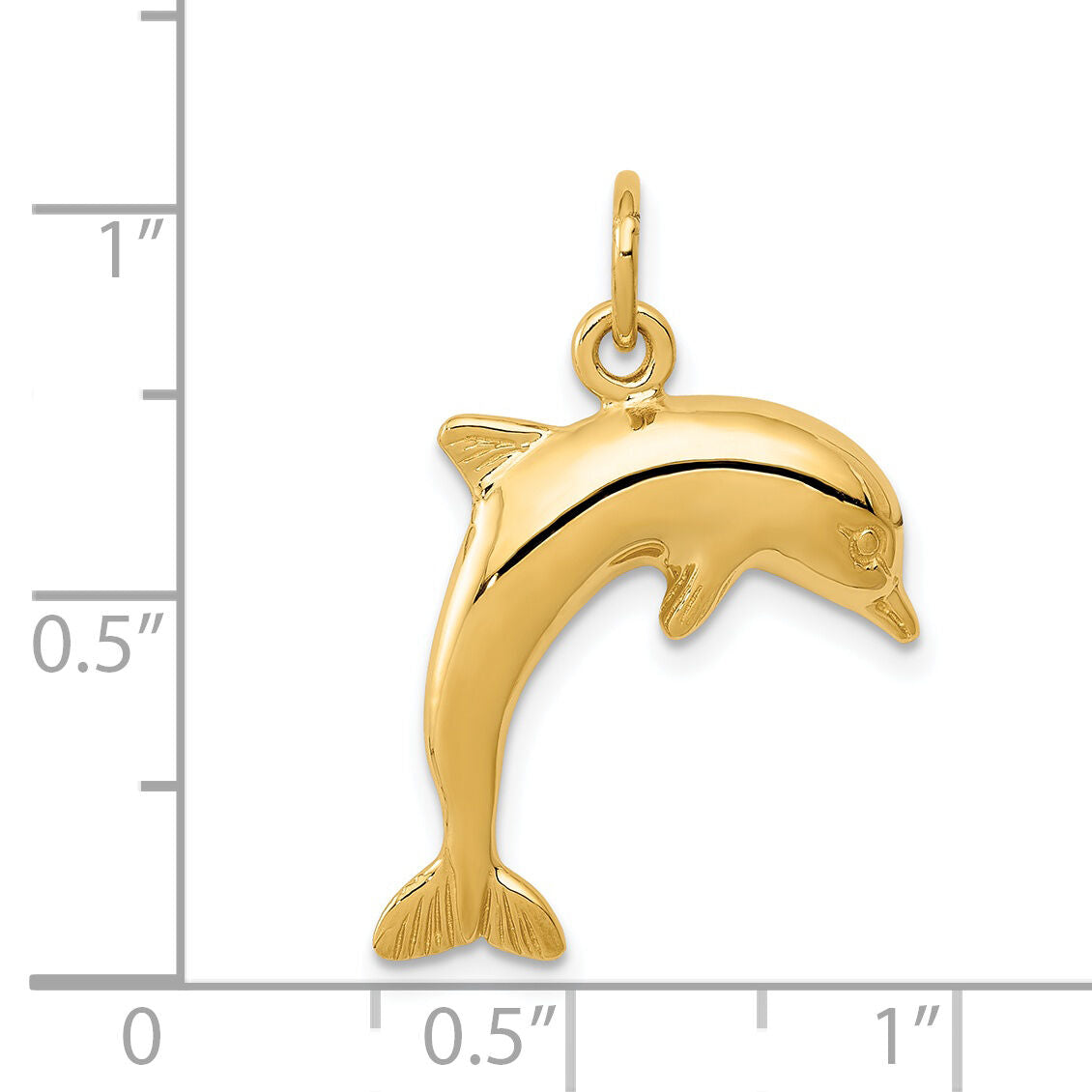 14k Dolphin Charm-C495