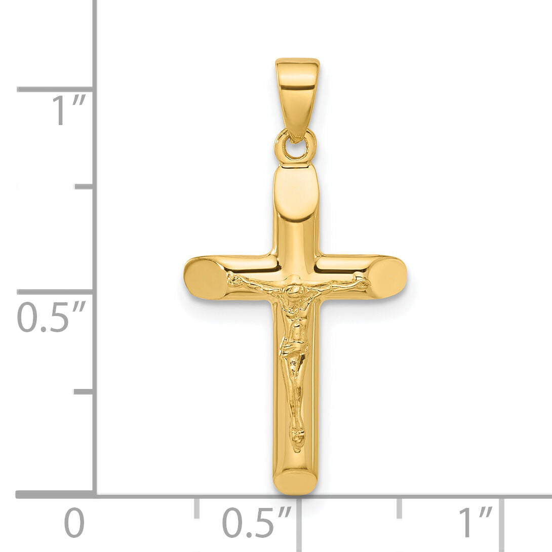 14K Polished Crucifix Pendant-C4955