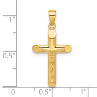 14K Polished Crucifix Pendant-C4955