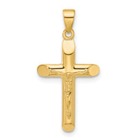 14K Polished Crucifix Pendant-C4955