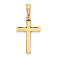 14k and White Rhodium D/C Crucifix Cross Pendant-C4956