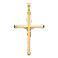 14K Polished Crucifix Onyx Pendant-C4959