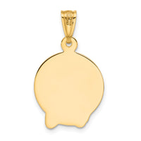 14K Satin Jesus Medal Pendant-C4969