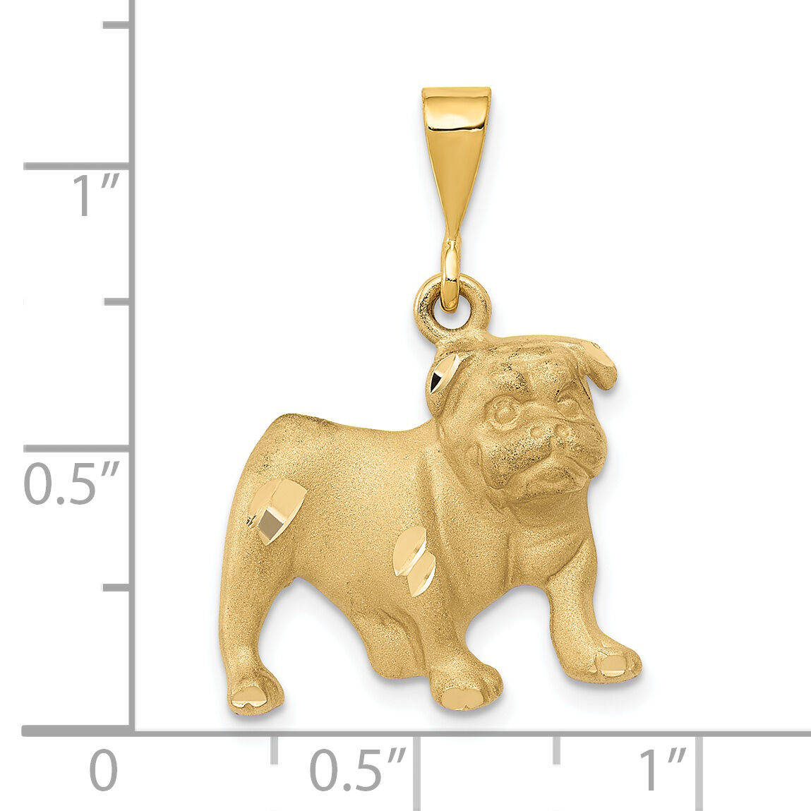 14k Bulldog Pendant-C522