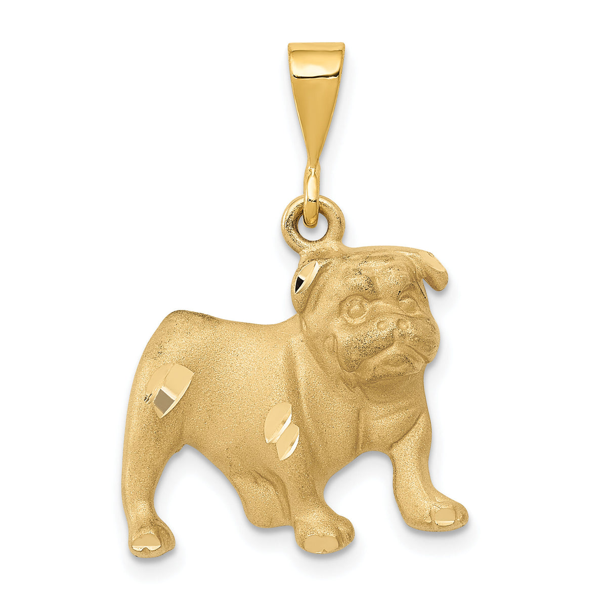 14k Bulldog Pendant-C522