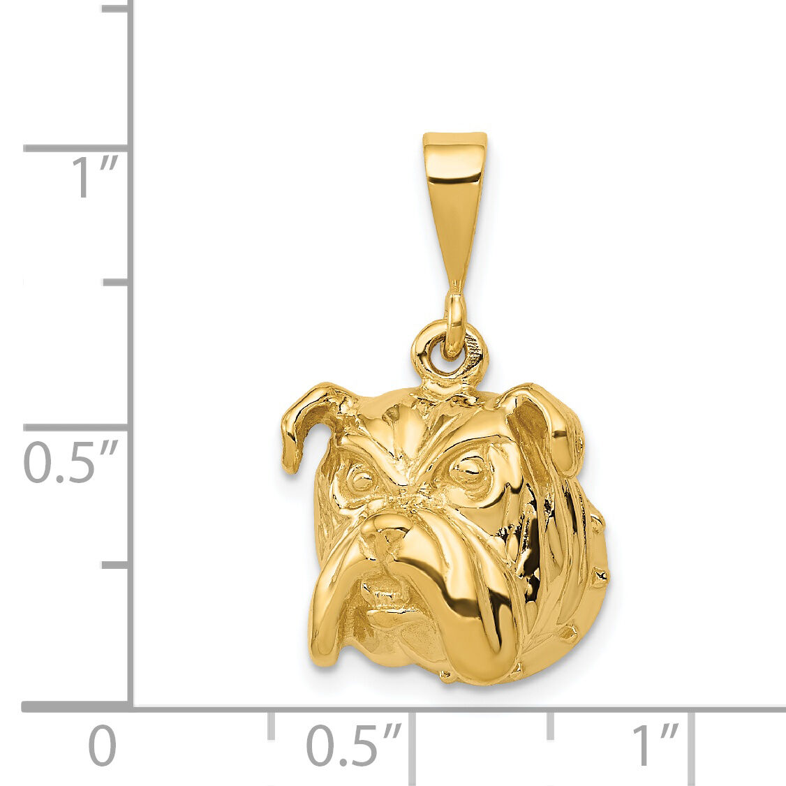 14k Bulldog Pendant-C523