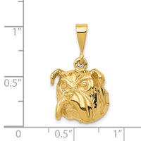 14k Bulldog Pendant-C523
