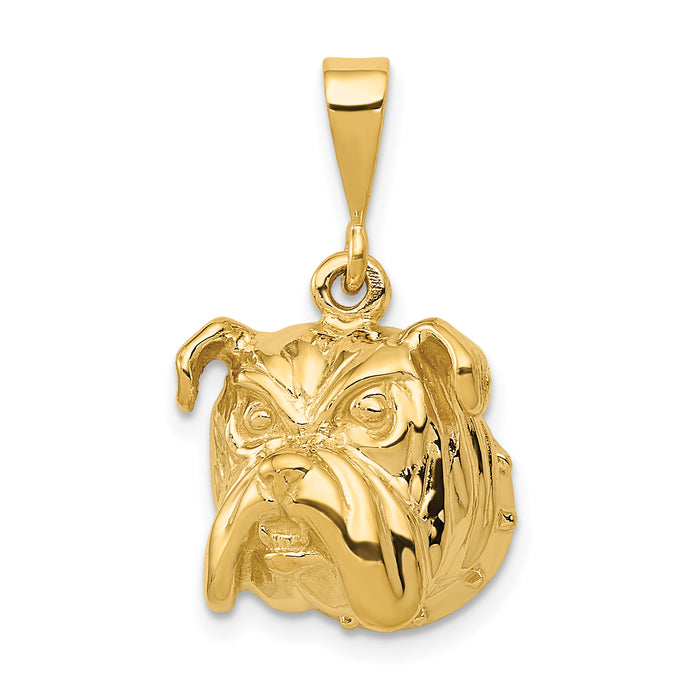 14k Bulldog Pendant-C523