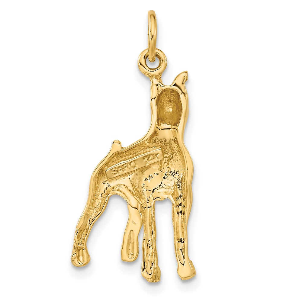 14k Yellow Gold Solid Polished Boxer Charm-C528
