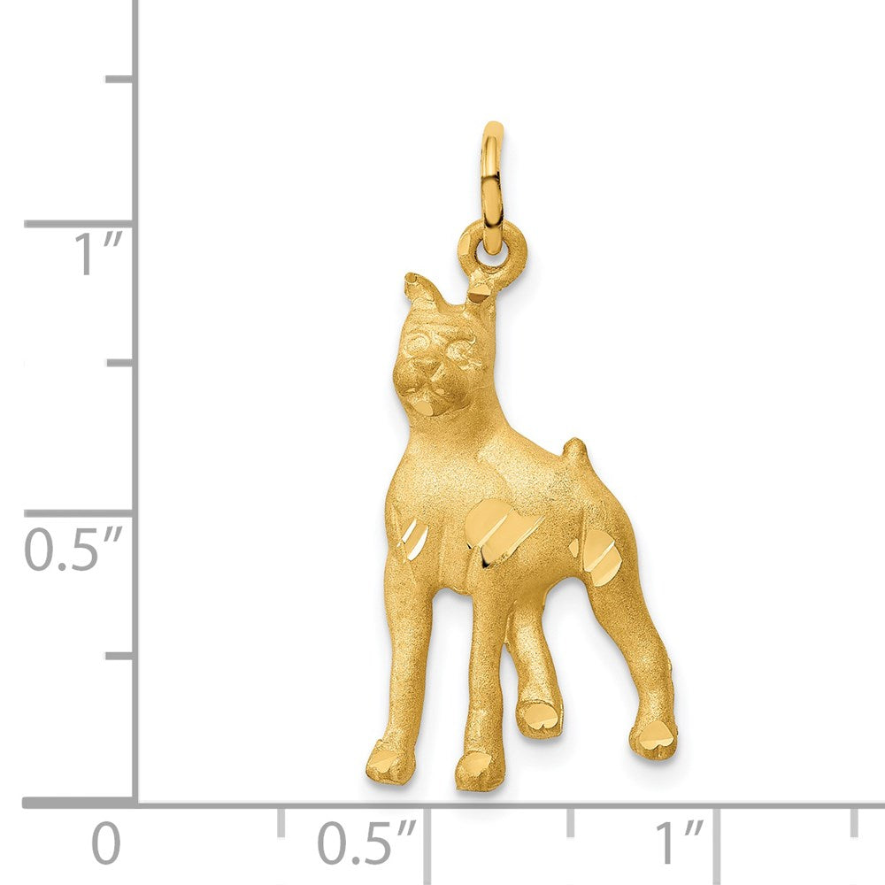 14k Yellow Gold Solid Polished Boxer Charm-C528