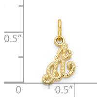 14KY Script Letter A Initial Charm-C564A