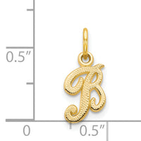 14KY Script Letter B Initial Charm-C564B