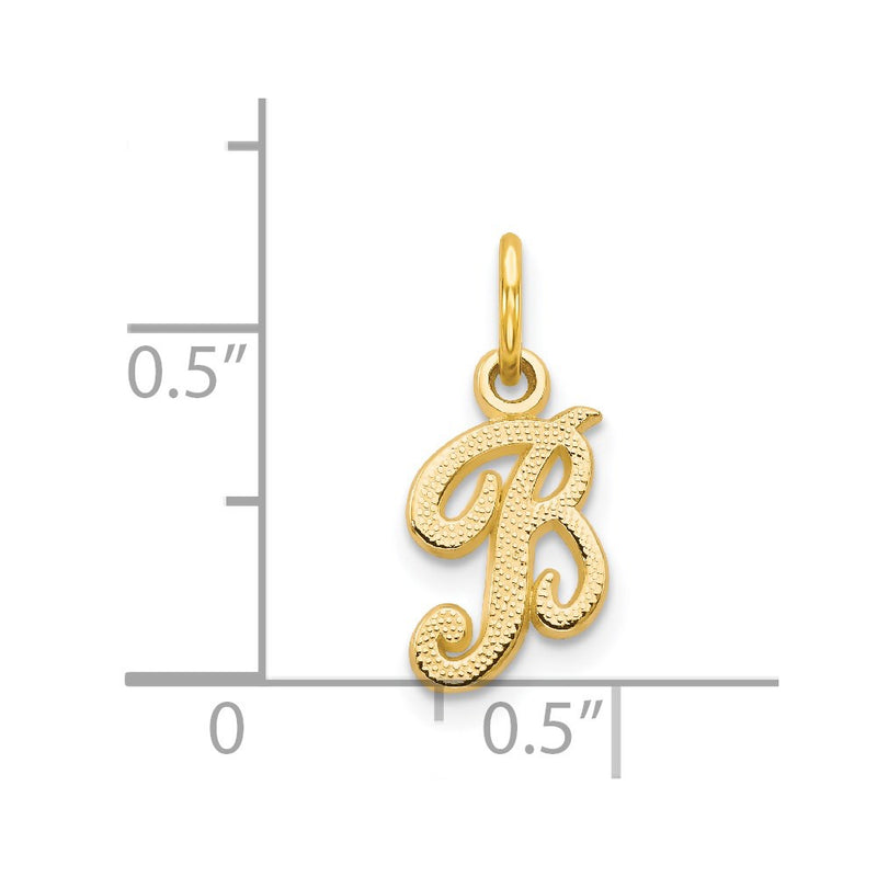 14KY Script Letter B Initial Charm-C564B