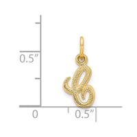 14KY Script Letter C Initial Charm-C564C