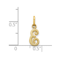 14KY Script Letter E Initial Charm-C564E