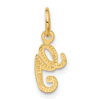 14KY Script Letter G Initial Charm-C564G