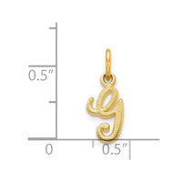 14KY Script Letter G Initial Charm-C564G