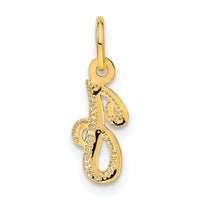 14KY Script Letter J Initial Charm-C564J