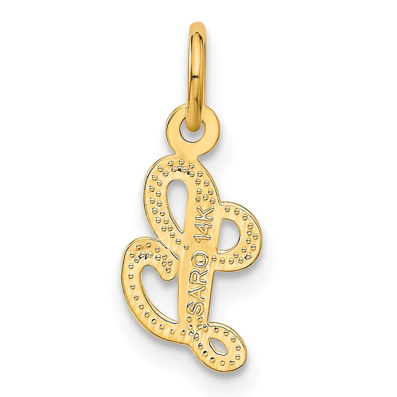 14KY Script Letter L Initial Charm-C564L