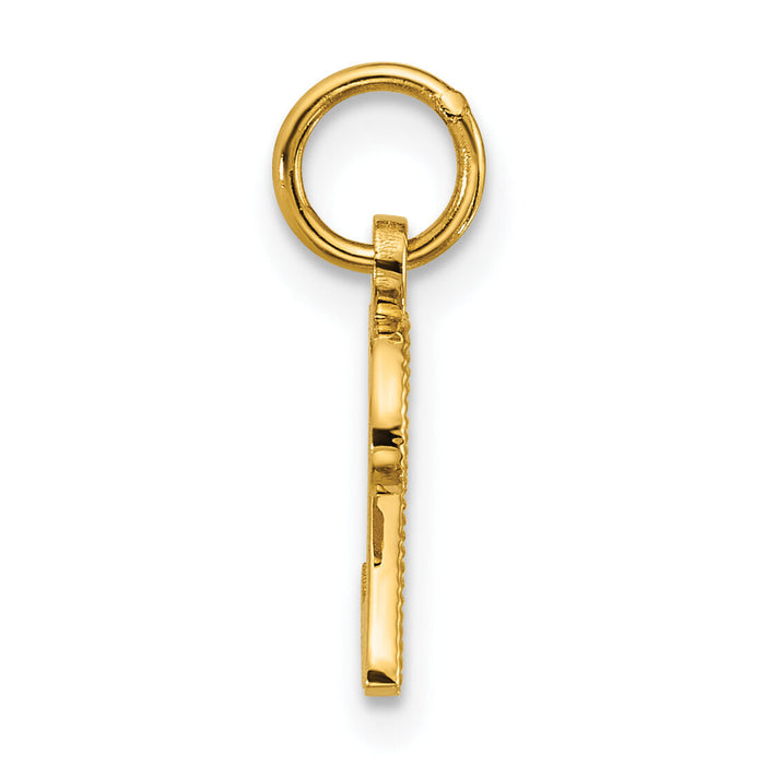 14ky Casted Initial Z Charm-C564Z
