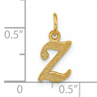 14ky Casted Initial Z Charm-C564Z